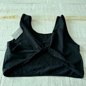 American Eagle Twist Reversible‎ Cropped Tank Top NWT size XL in Black